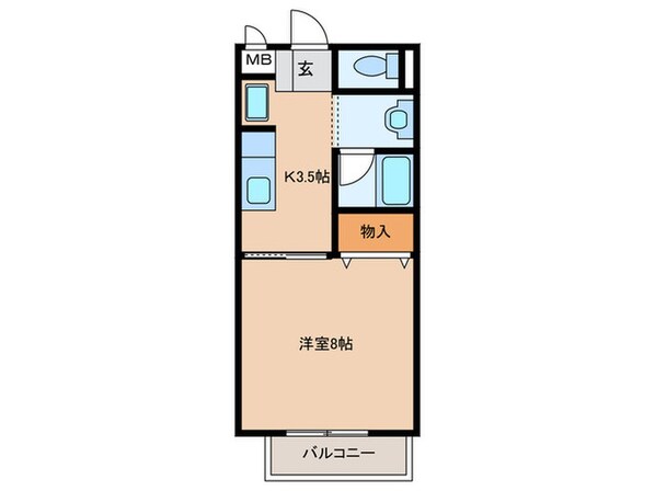 タカヤハイツＡ棟の物件間取画像